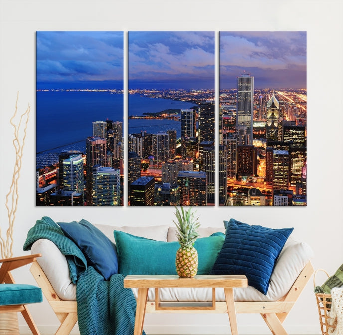 Astonishing Chicago View Canvas Wall Art Framed Cityscape Print