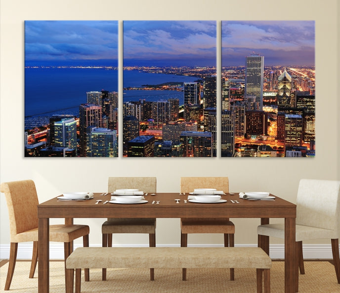 Astonishing Chicago View Canvas Wall Art Framed Cityscape Print