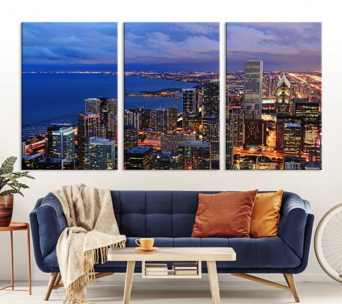 Astonishing Chicago View Canvas Wall Art Framed Cityscape Print