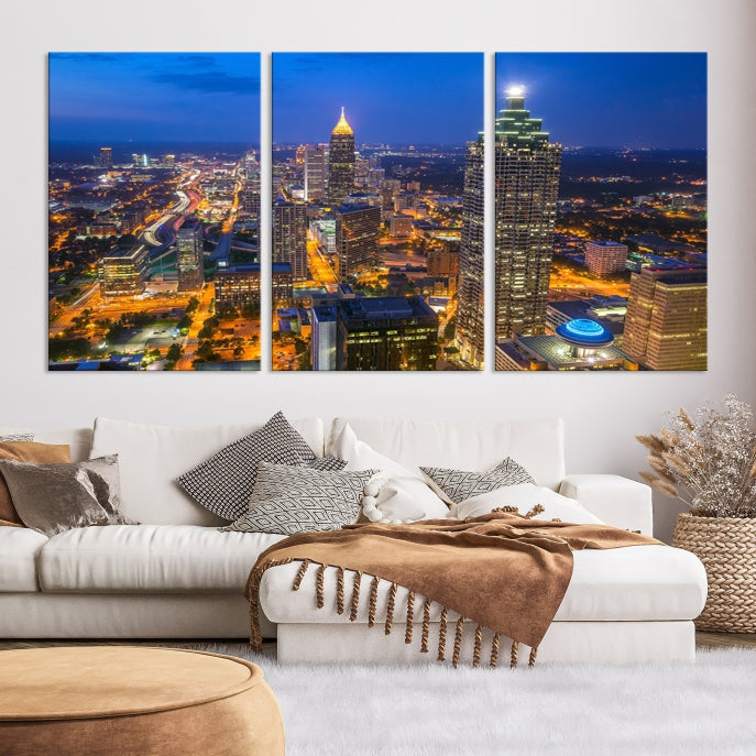 Atlanta Canvas Print Cityscape Skyline Wall Art Framed Wall Decor