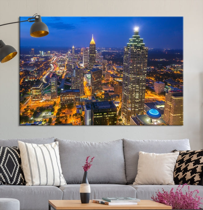 Atlanta Canvas Print Cityscape Skyline Wall Art Framed Wall Decor