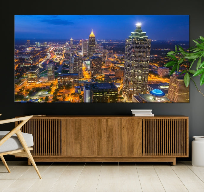 Atlanta Canvas Print Cityscape Skyline Wall Art Framed Wall Decor