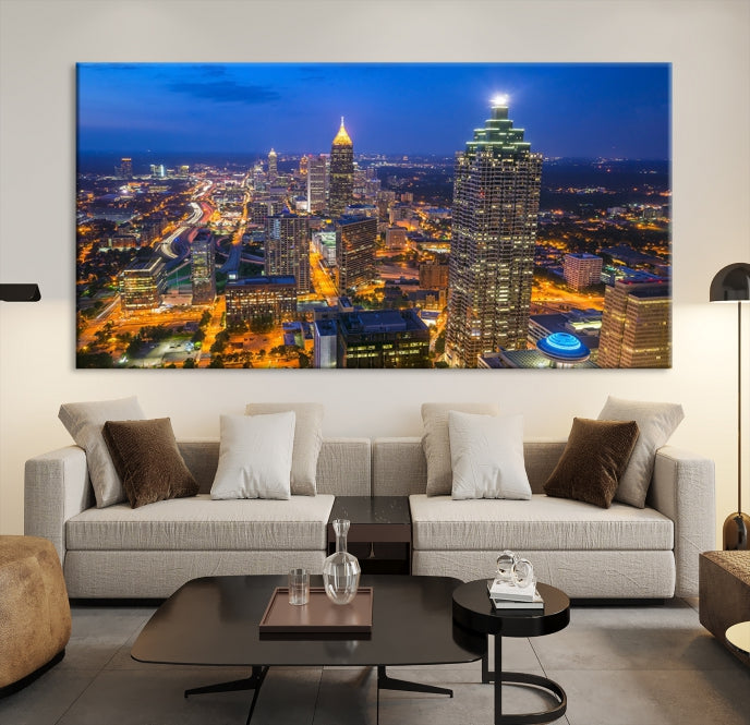 Atlanta Canvas Print Cityscape Skyline Wall Art Framed Wall Decor