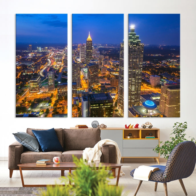 Atlanta Canvas Print Cityscape Skyline Wall Art Framed Wall Decor