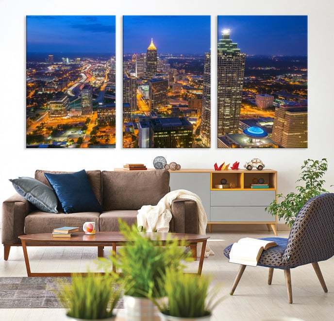 Atlanta Canvas Print Cityscape Skyline Wall Art Framed Wall Decor