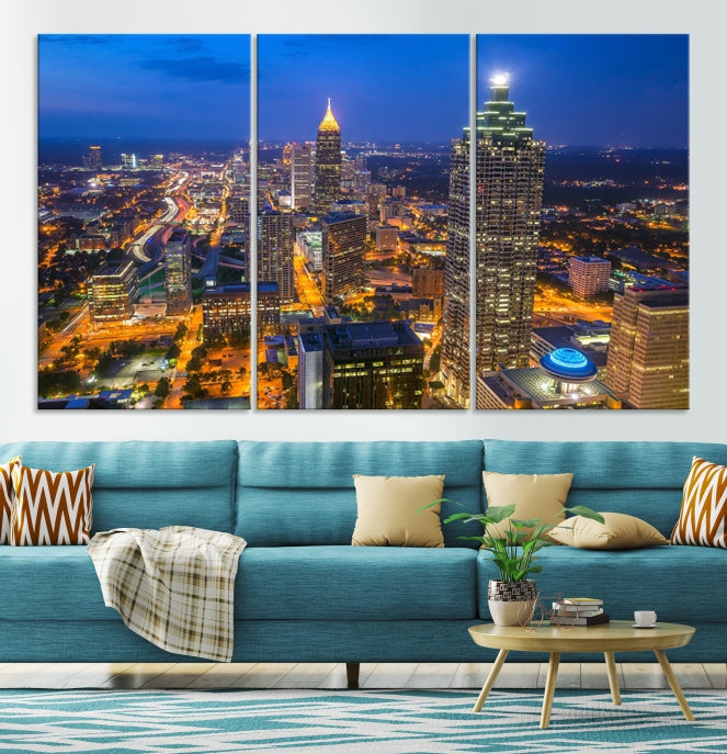 Atlanta Canvas Print Cityscape Skyline Wall Art Framed Wall Decor