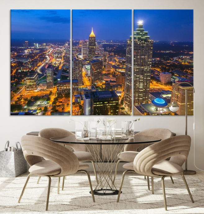 Atlanta Canvas Print Cityscape Skyline Wall Art Framed Wall Decor