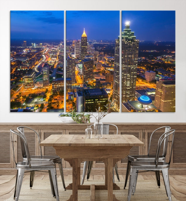 Atlanta Canvas Print Cityscape Skyline Wall Art Framed Wall Decor