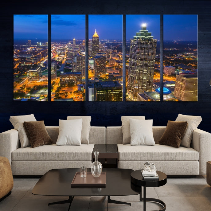 Atlanta Canvas Print Cityscape Skyline Wall Art Framed Wall Decor