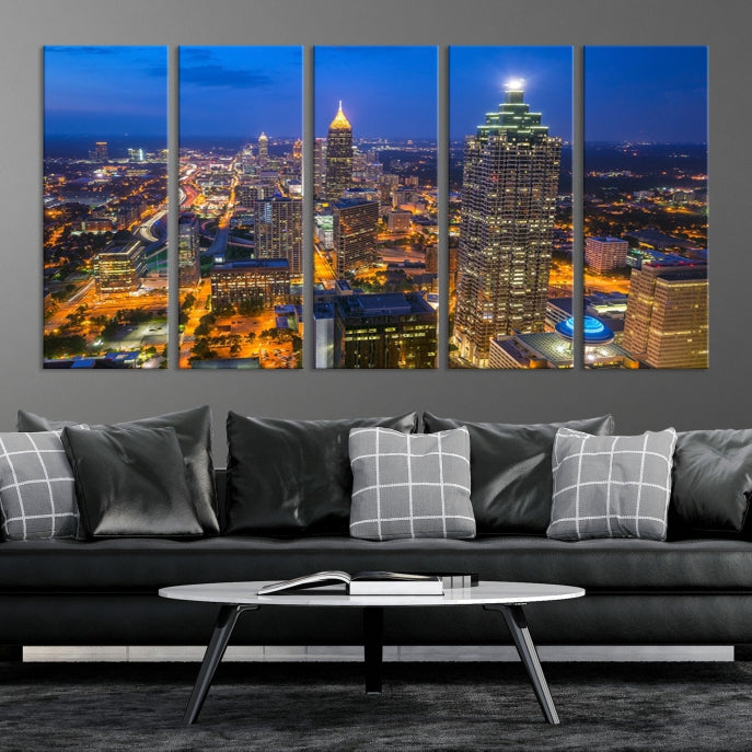 Atlanta Canvas Print Cityscape Skyline Wall Art Framed Wall Decor