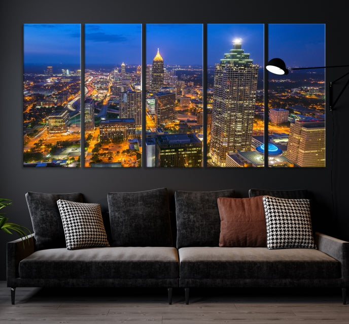 Atlanta Canvas Print Cityscape Skyline Wall Art Framed Wall Decor