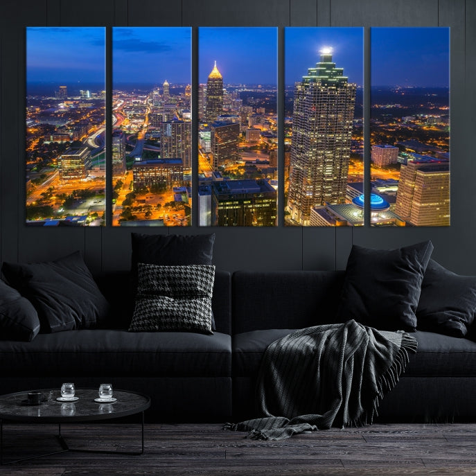 Atlanta Canvas Print Cityscape Skyline Wall Art Framed Wall Decor