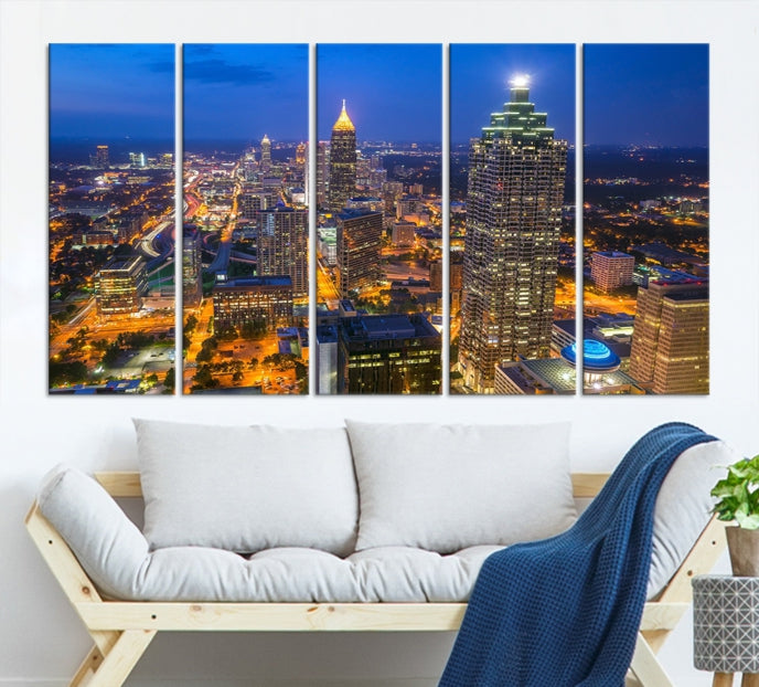 Atlanta Canvas Print Cityscape Skyline Wall Art Framed Wall Decor