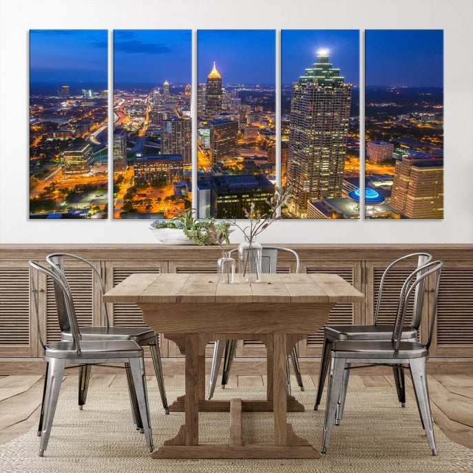 Atlanta Canvas Print Cityscape Skyline Wall Art Framed Wall Decor