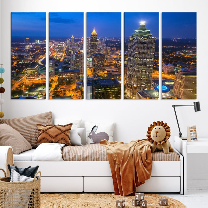 Atlanta Canvas Print Cityscape Skyline Wall Art Framed Wall Decor