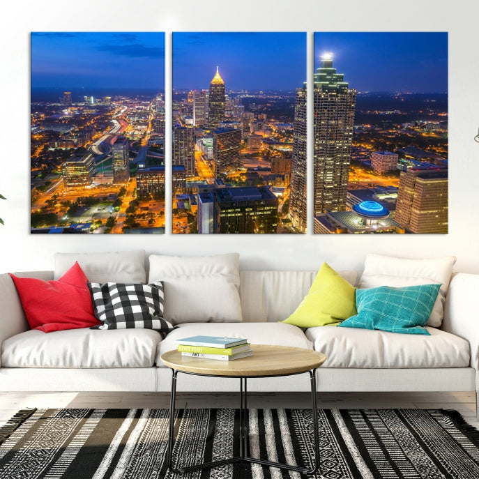 Atlanta Canvas Print Cityscape Skyline Wall Art Framed Wall Decor