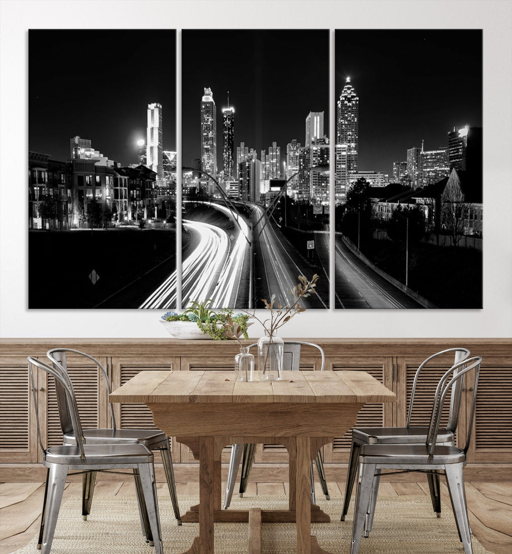 Atlanta Cityscape Canvas Print Large Skyline Wall Art Framed Ready to Hang