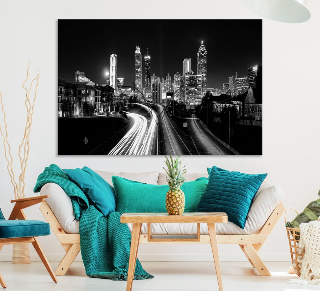 Atlanta Cityscape Canvas Print Large Skyline Wall Art Framed Ready to Hang