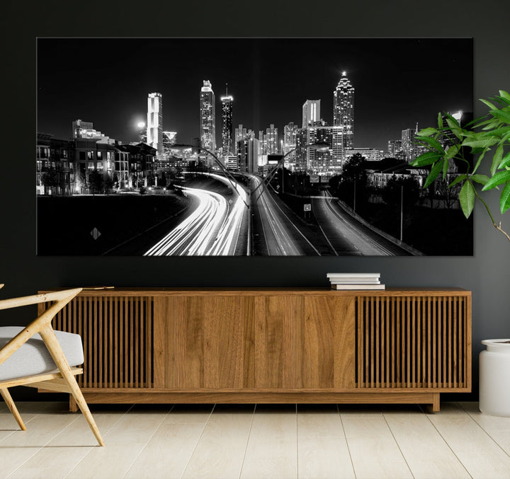 Atlanta Cityscape Canvas Print Large Skyline Wall Art Framed Ready to Hang