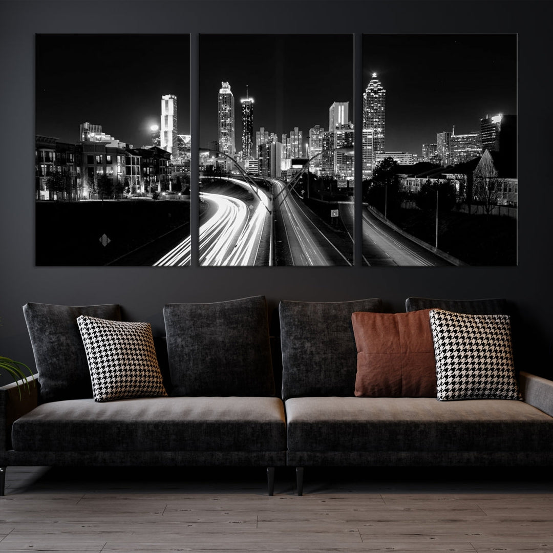 Atlanta Cityscape Canvas Print Large Skyline Wall Art Framed Ready to Hang