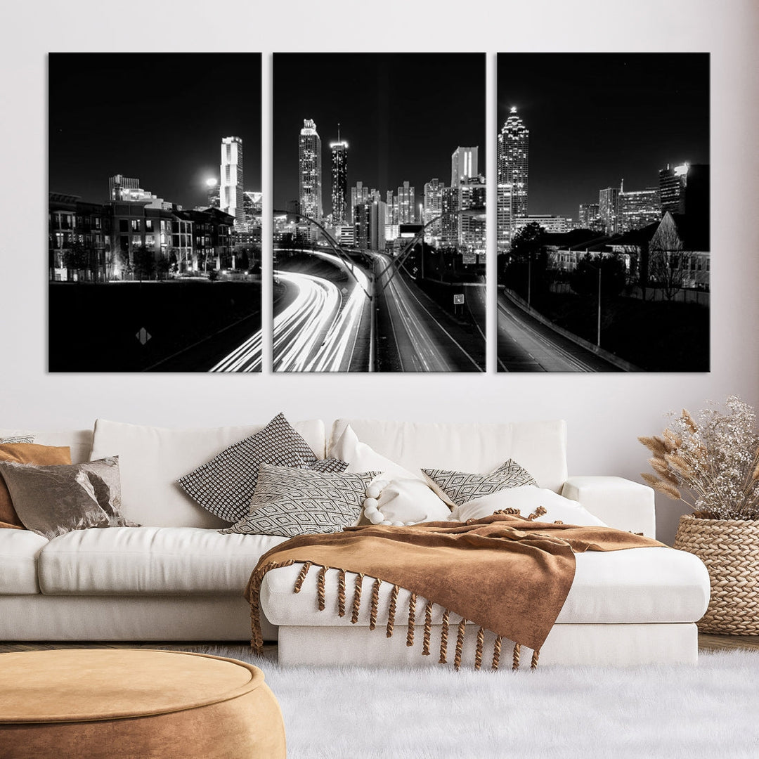 Atlanta Cityscape Canvas Print Large Skyline Wall Art Framed Ready to Hang