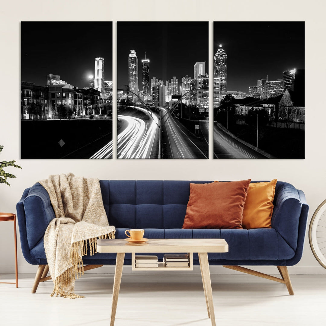 Atlanta Cityscape Canvas Print Large Skyline Wall Art Framed Ready to Hang