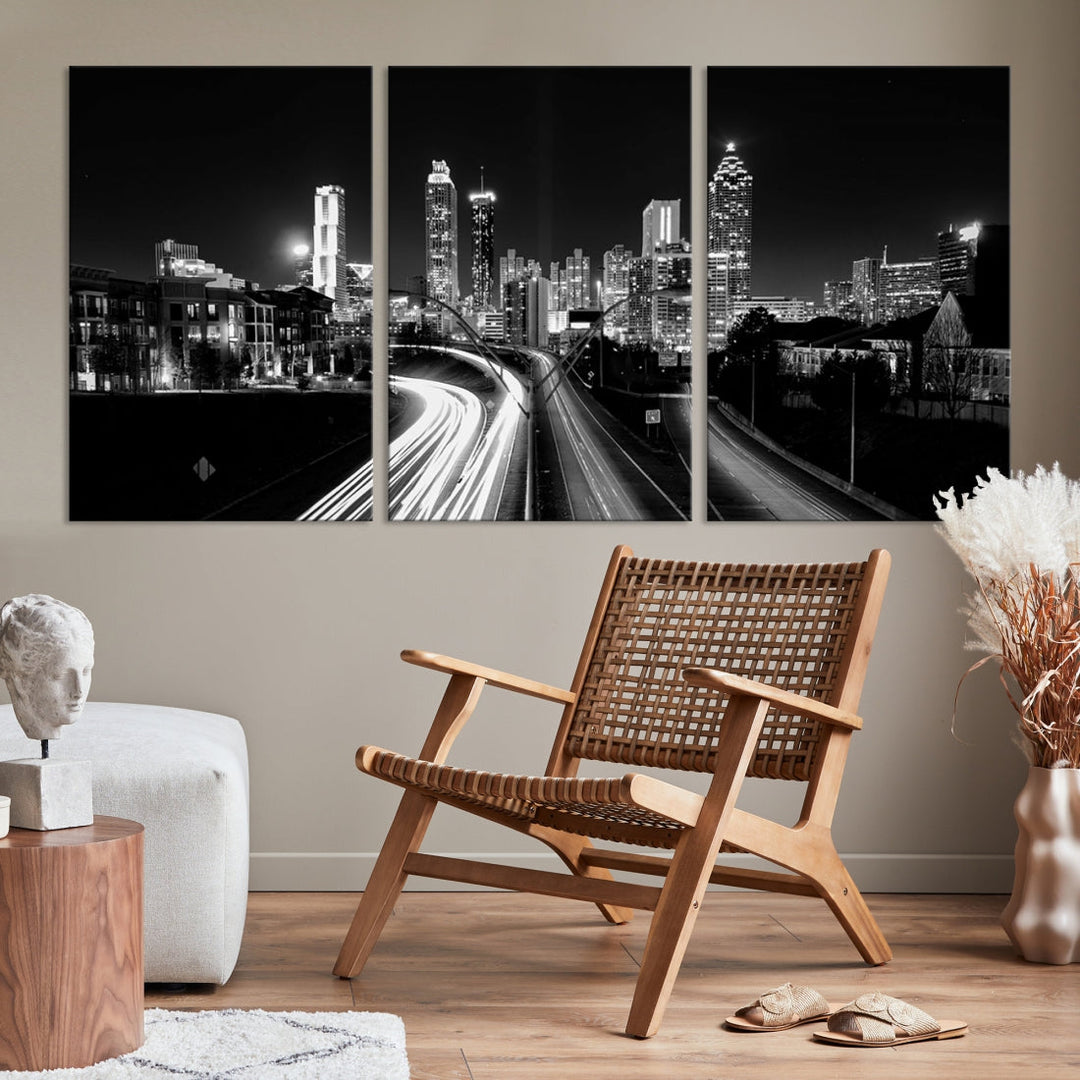 Atlanta Cityscape Canvas Print Large Skyline Wall Art Framed Ready to Hang