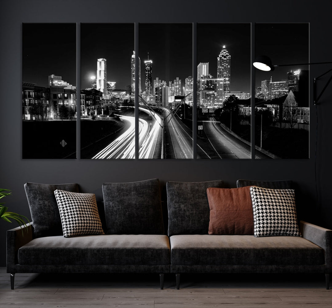 Atlanta Cityscape Canvas Print Large Skyline Wall Art Framed Ready to Hang