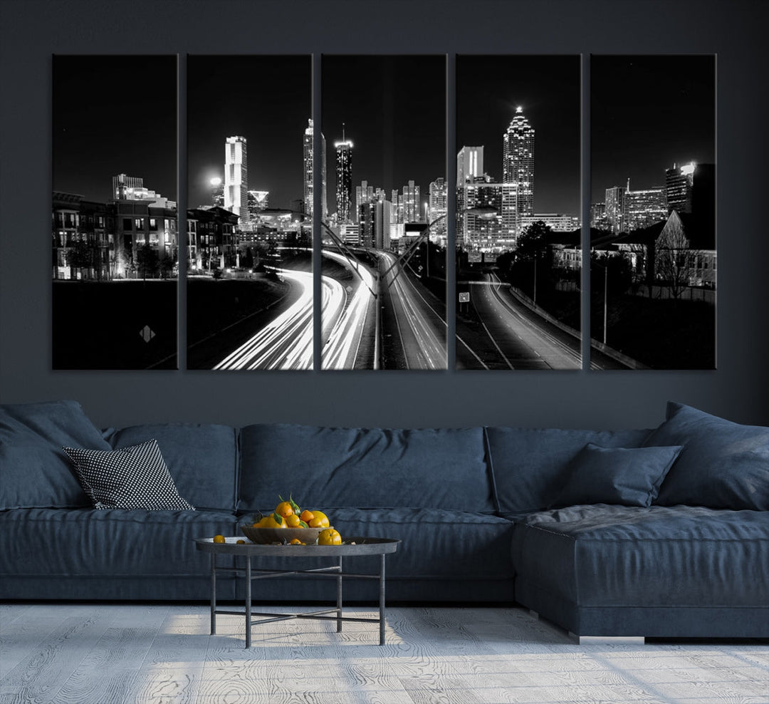 Atlanta Cityscape Canvas Print Large Skyline Wall Art Framed Ready to Hang