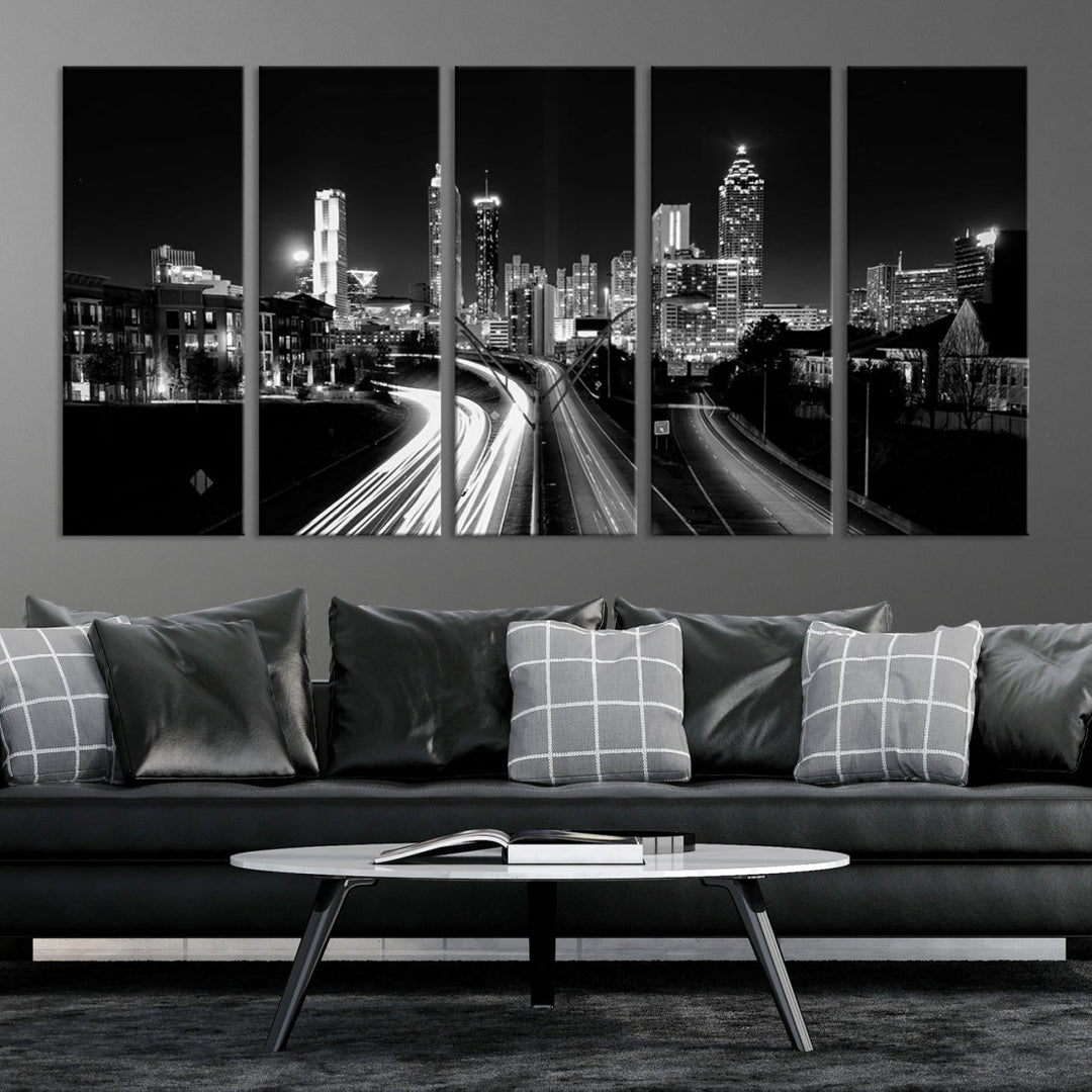 Atlanta Cityscape Canvas Print Large Skyline Wall Art Framed Ready to Hang