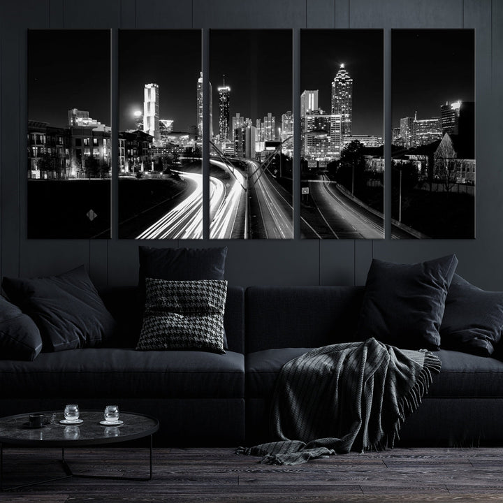 Atlanta Cityscape Canvas Print Large Skyline Wall Art Framed Ready to Hang