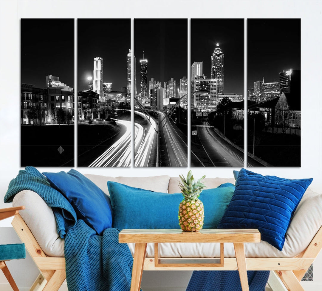 Atlanta Cityscape Canvas Print Large Skyline Wall Art Framed Ready to Hang