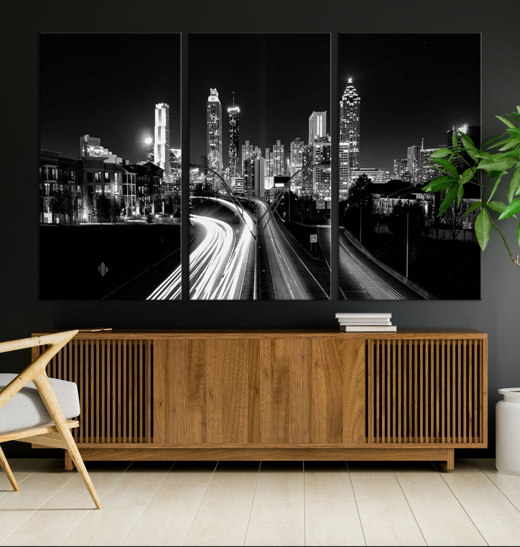 Atlanta Cityscape Canvas Print Large Skyline Wall Art Framed Ready to Hang