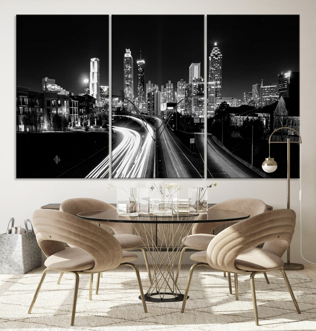 Atlanta Cityscape Canvas Print Large Skyline Wall Art Framed Ready to Hang