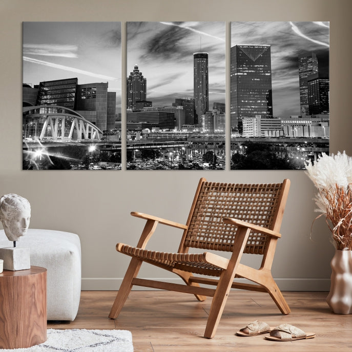 Atlanta Cityscape Canvas Wall Art Skyline Print Large City Picture Print