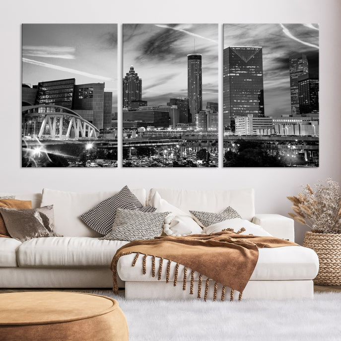 Atlanta Cityscape Canvas Wall Art Skyline Print Large City Picture Print