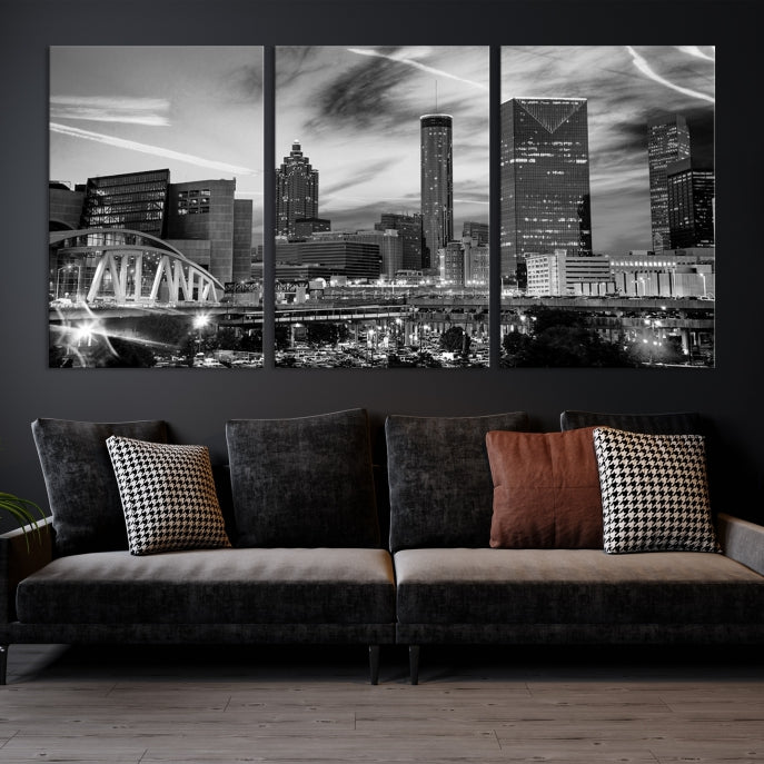 Atlanta Cityscape Canvas Wall Art Skyline Print Large City Picture Print