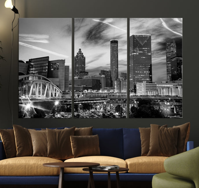 Atlanta Cityscape Canvas Wall Art Skyline Print Large City Picture Print