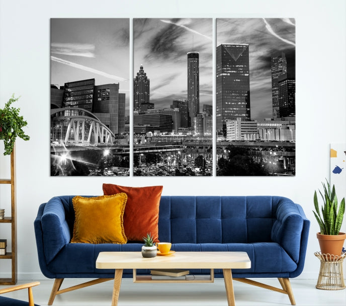 Atlanta Cityscape Canvas Wall Art Skyline Print Large City Picture Print