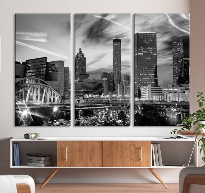 Atlanta Cityscape Canvas Wall Art Skyline Print Large City Picture Print