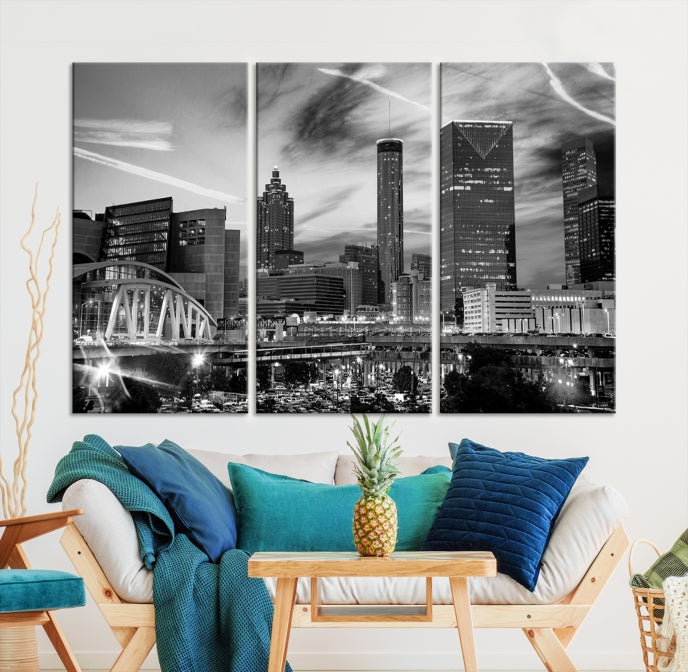 Atlanta Cityscape Canvas Wall Art Skyline Print Large City Picture Print