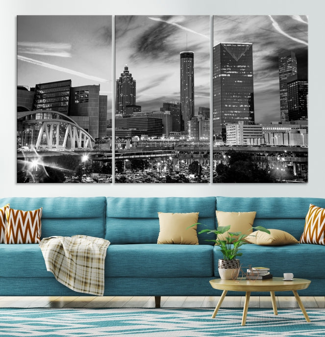 Atlanta Cityscape Canvas Wall Art Skyline Print Large City Picture Print