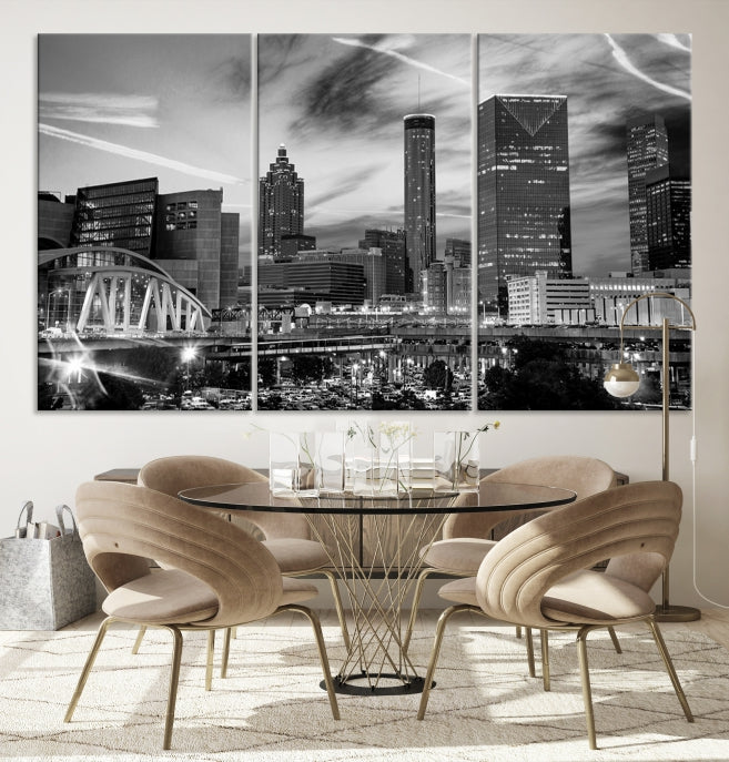 Atlanta Cityscape Canvas Wall Art Skyline Print Large City Picture Print