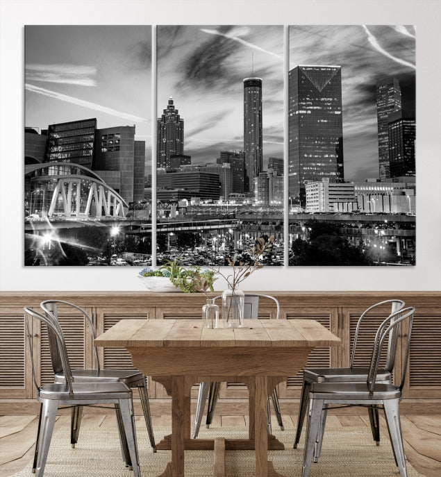 Atlanta Cityscape Canvas Wall Art Skyline Print Large City Picture Print