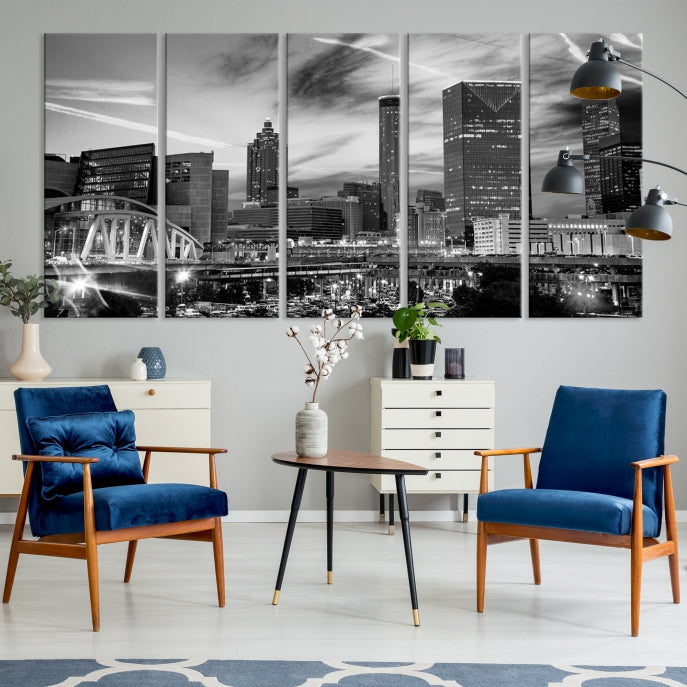 Atlanta Cityscape Canvas Wall Art Skyline Print Large City Picture Print