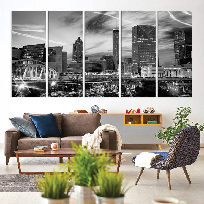 Atlanta Cityscape Canvas Wall Art Skyline Print Large City Picture Print