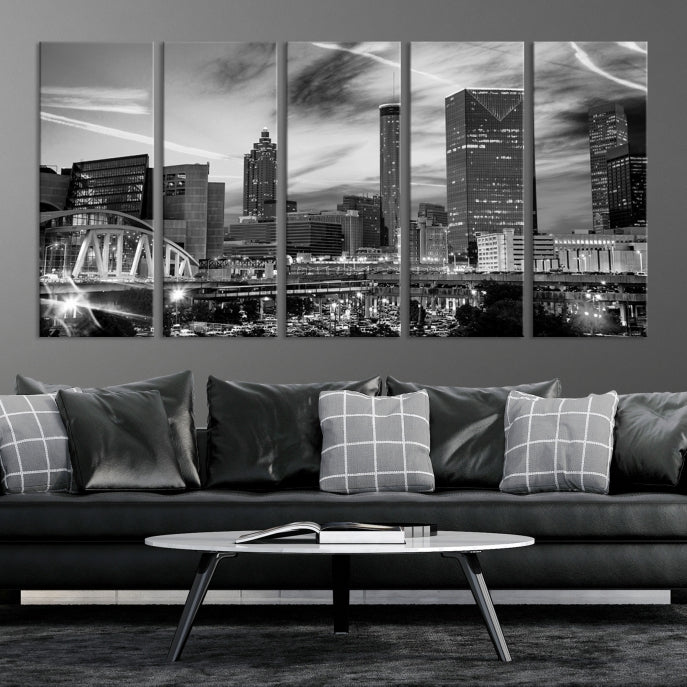 Atlanta Cityscape Canvas Wall Art Skyline Print Large City Picture Print