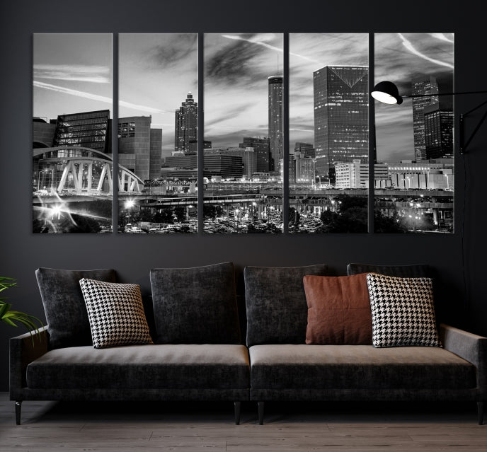 Atlanta Cityscape Canvas Wall Art Skyline Print Large City Picture Print