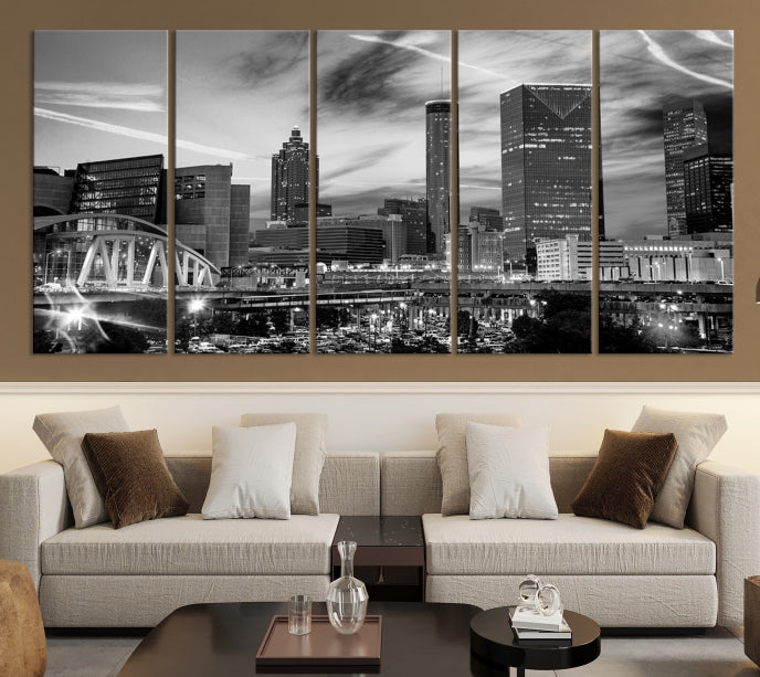 Atlanta Cityscape Canvas Wall Art Skyline Print Large City Picture Print