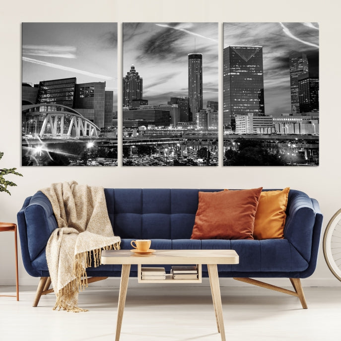 Atlanta Cityscape Canvas Wall Art Skyline Print Large City Picture Print